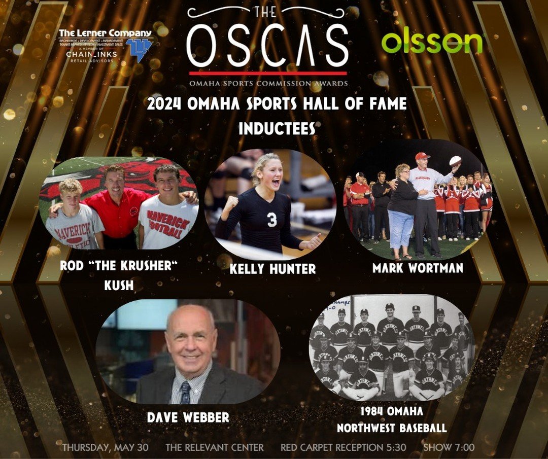 Introducing the Omaha Sports Hall of Fame Class of 2024!

Hall of Famers will be honored at The OSCAS on May 30th.

https://omahasports.org/oshof