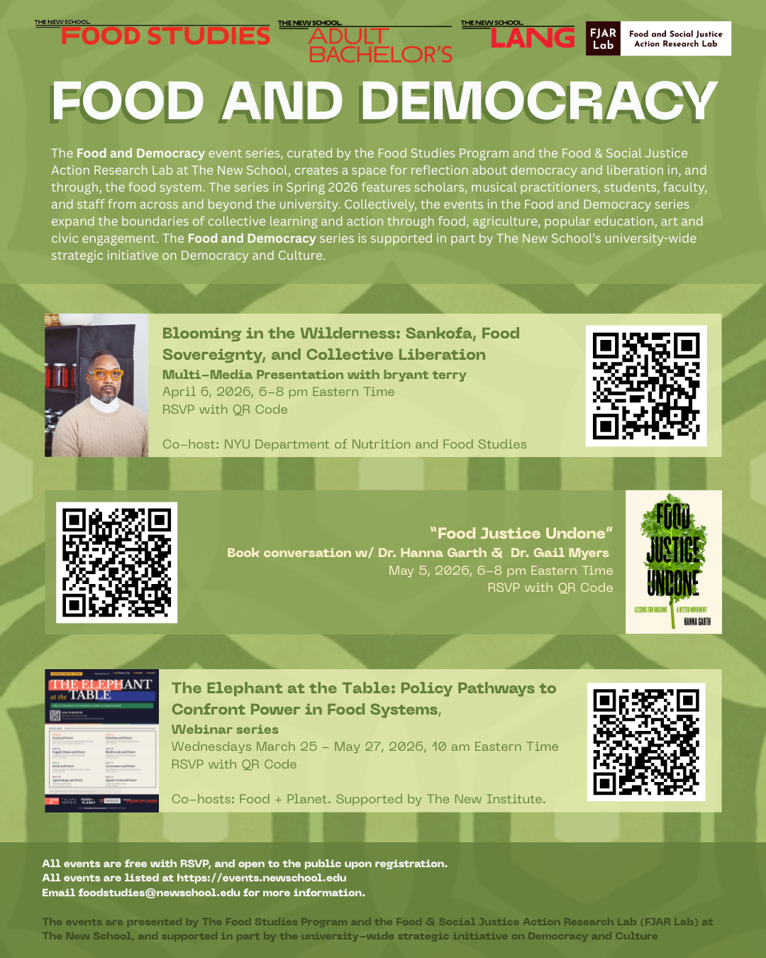 The Food and Democracy Series (Spring 2026 Events)