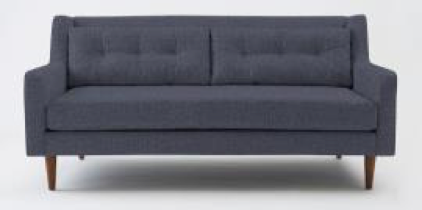 Grey Crosby Mid Century Sofa