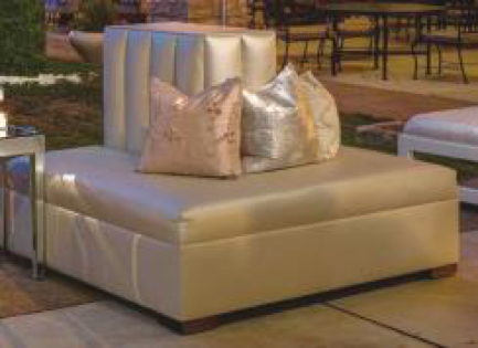 Pearl Leather 3-sided Ottoman