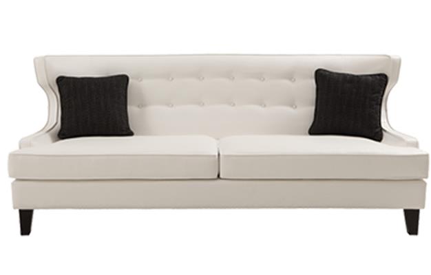 White Leather Metropolitan Sofa