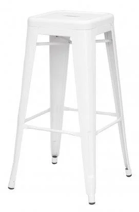 White Metal Bar Stool