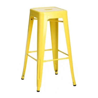Yellow Metal Bar Stool