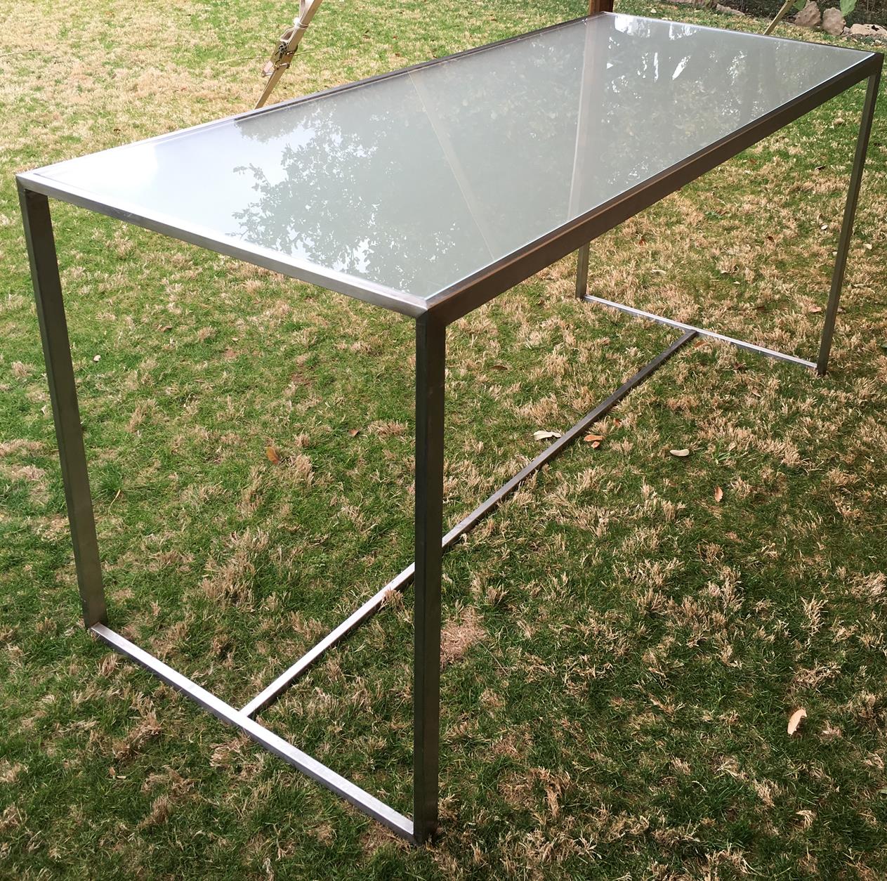 Chrome and Glass Food Table