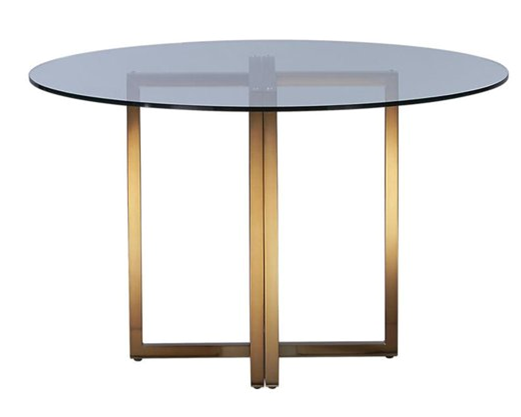 Brass and Glass Dining Table