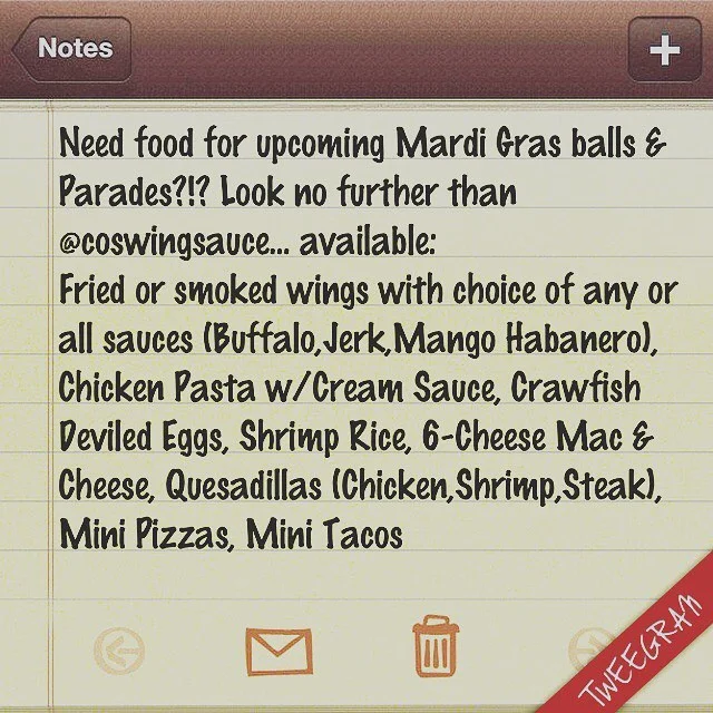 GET YOUR SAUCE GAME UP!!!&trade; @coswingsauce &quot;CO's Wing Sauce &amp; Marinade&trade;&quot; is available for local pickup &amp; shipping within the 50 States. 
Use it on Beef, Chicken,Turkey, Pork, Fish or as a Dipping Sauce! 
For Ordering: bell