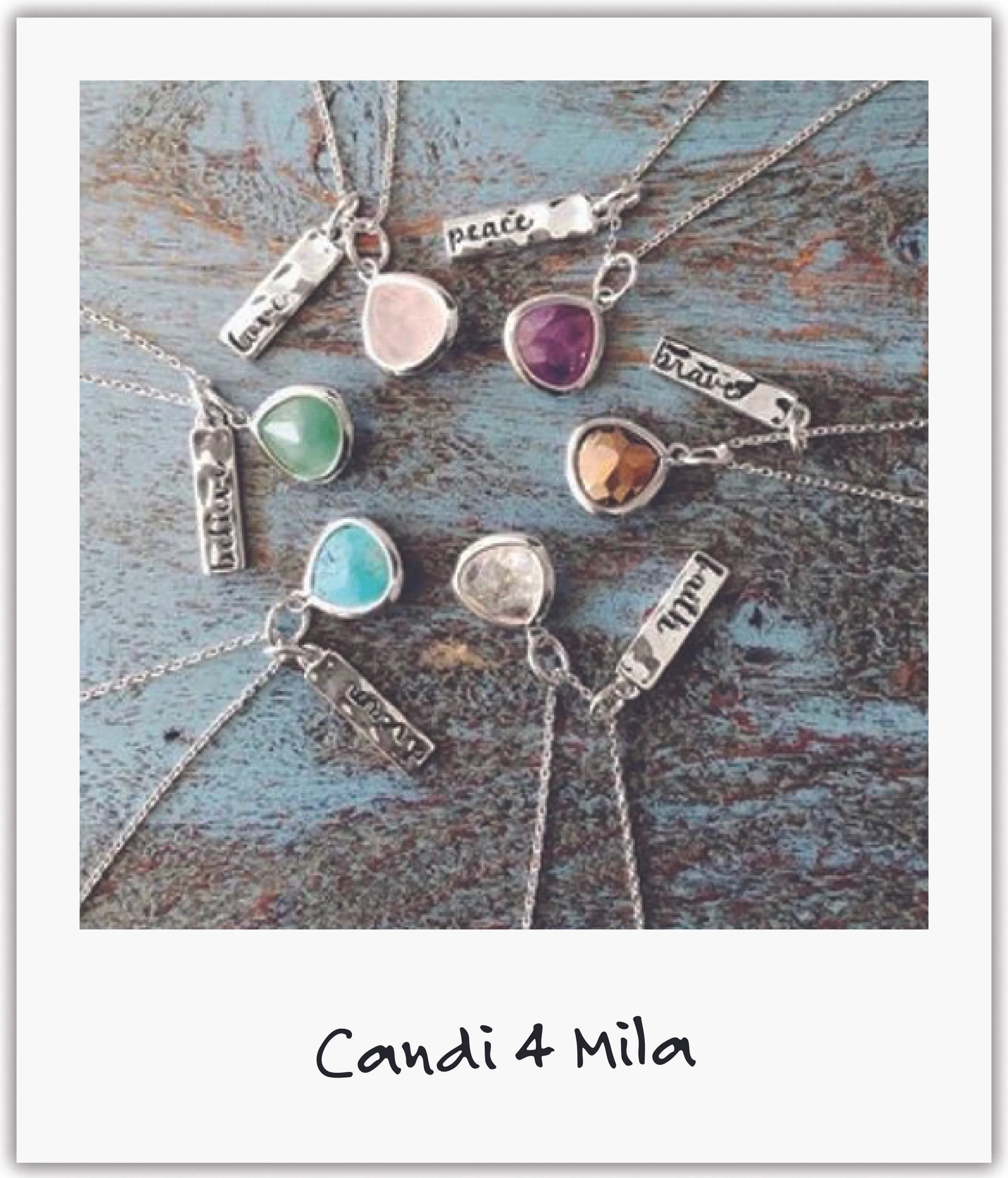 Love, Faith, Believe - perfectly appropriate mantras on necklaces from nikscandi, with all proceeds given to our foundation.