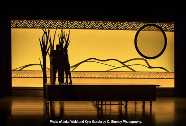 Jake Waid (Jim Ross) and Kyla Garcia (Sarah Ridge Polson) in the World Premiere of Sovereignty at Arena Stage, Directed by Molly Smith