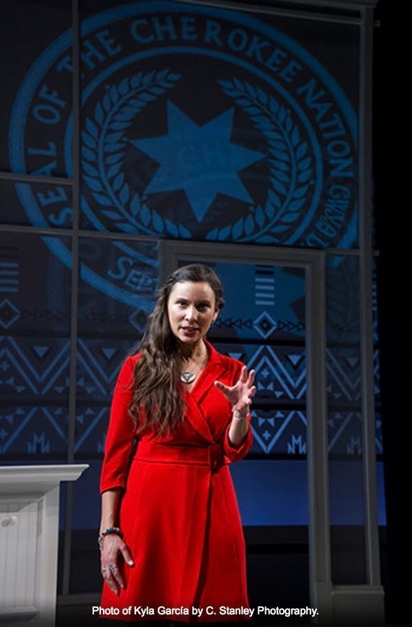 Kyla Garcia as Sarah Ridge Polson in the World Premiere of Sovereignty at Arena Stage, Directed by Molly Smith