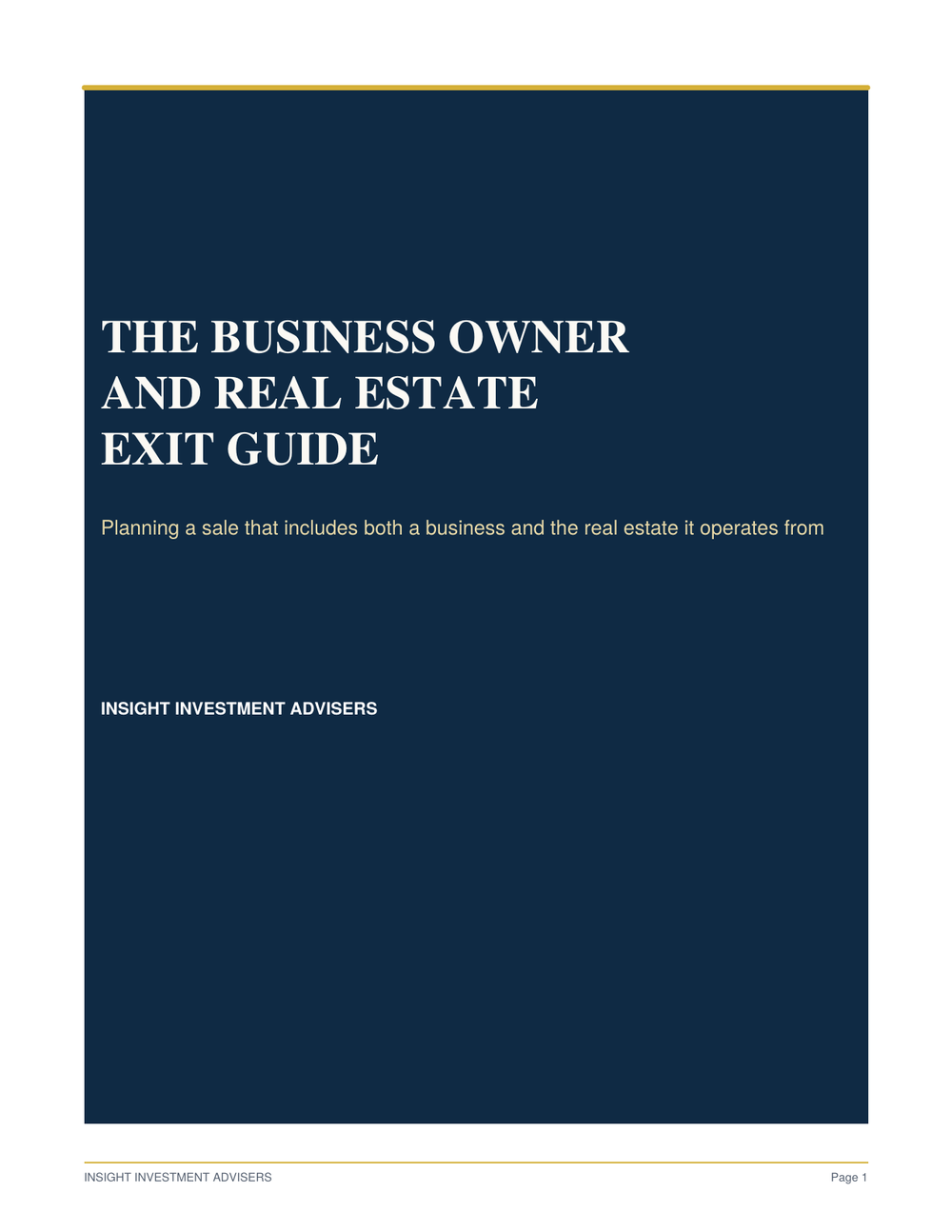Cover of The Business Owner and Real Estate Exit Guide