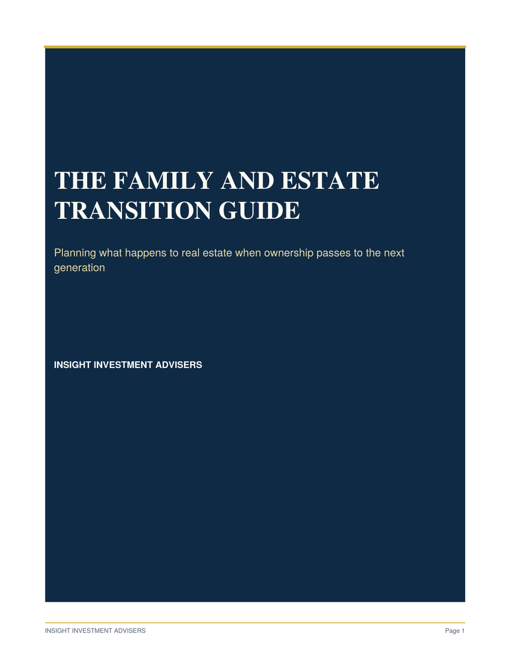 Cover of The Family and Estate Transition Guide