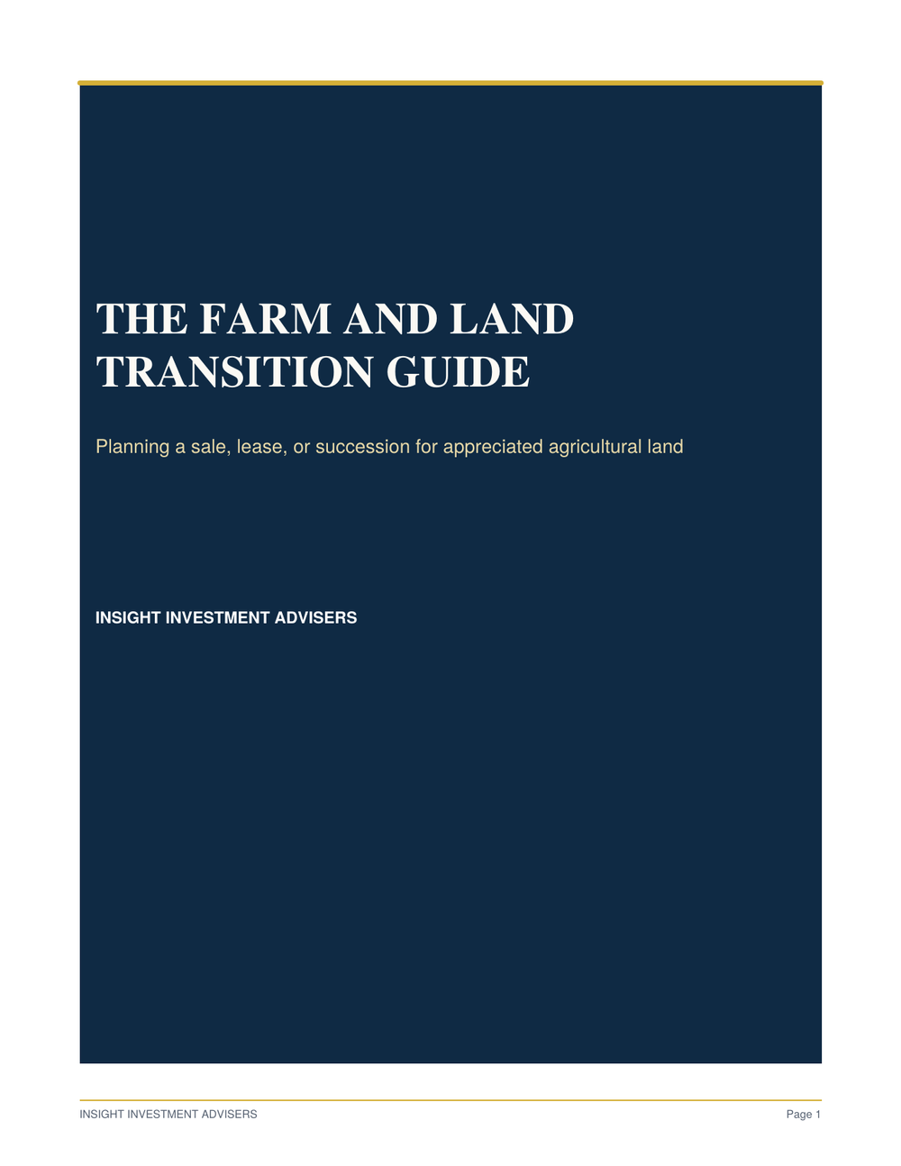 Cover of The Farm and Land Transition Guide