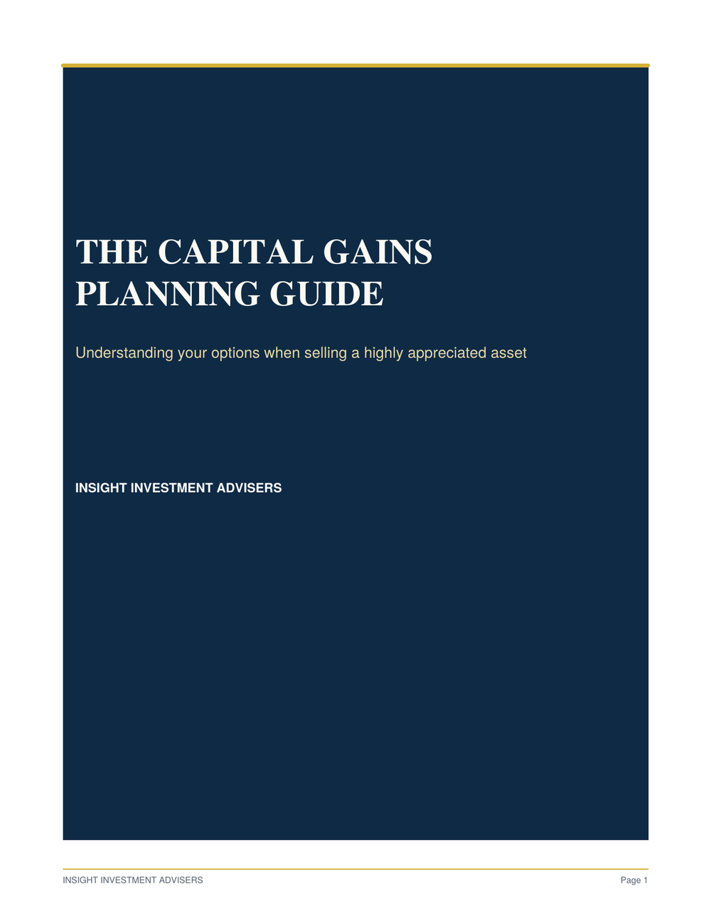 Cover of The Capital Gains Planning Guide