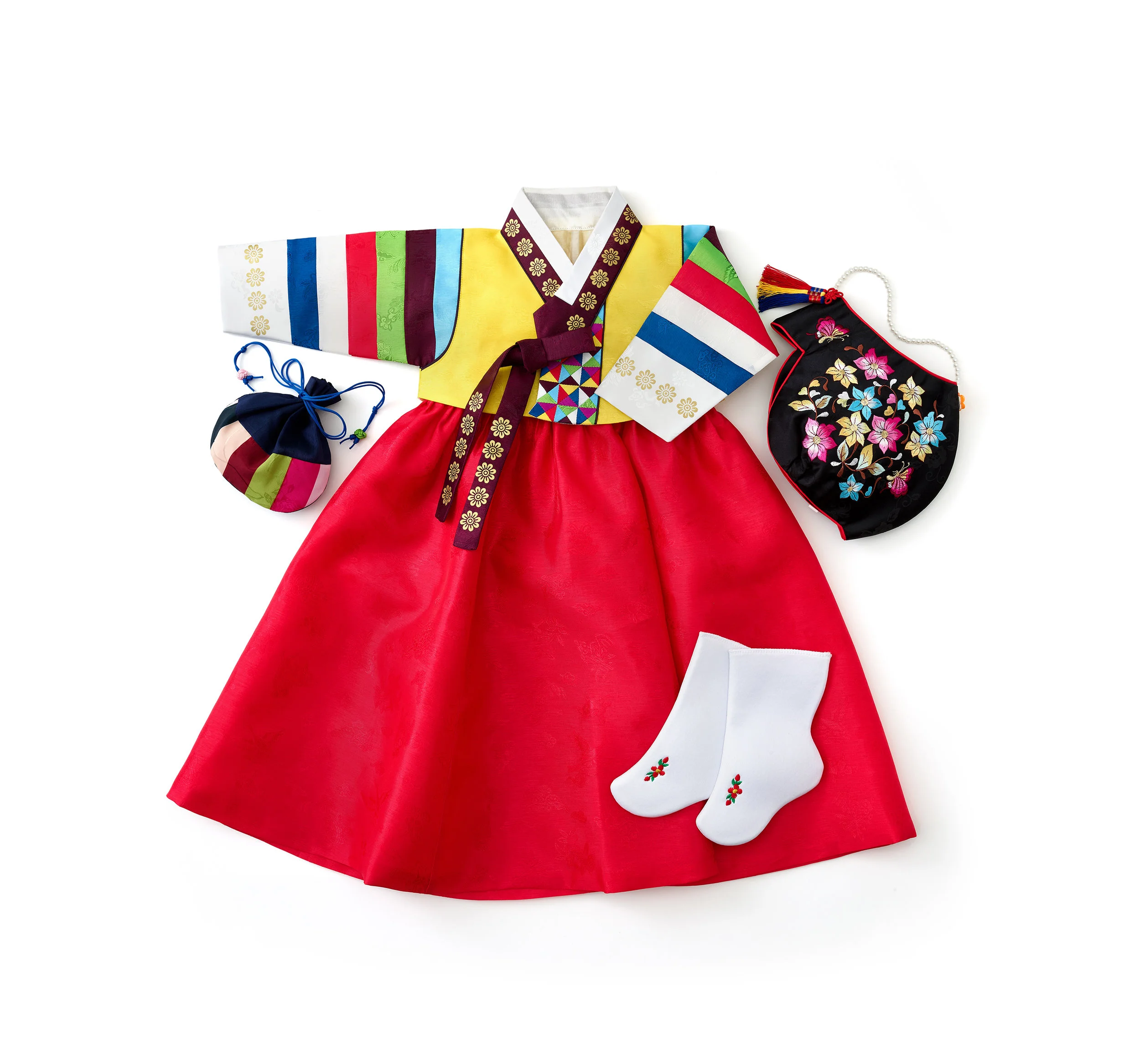 여아 색동 저고리 한복