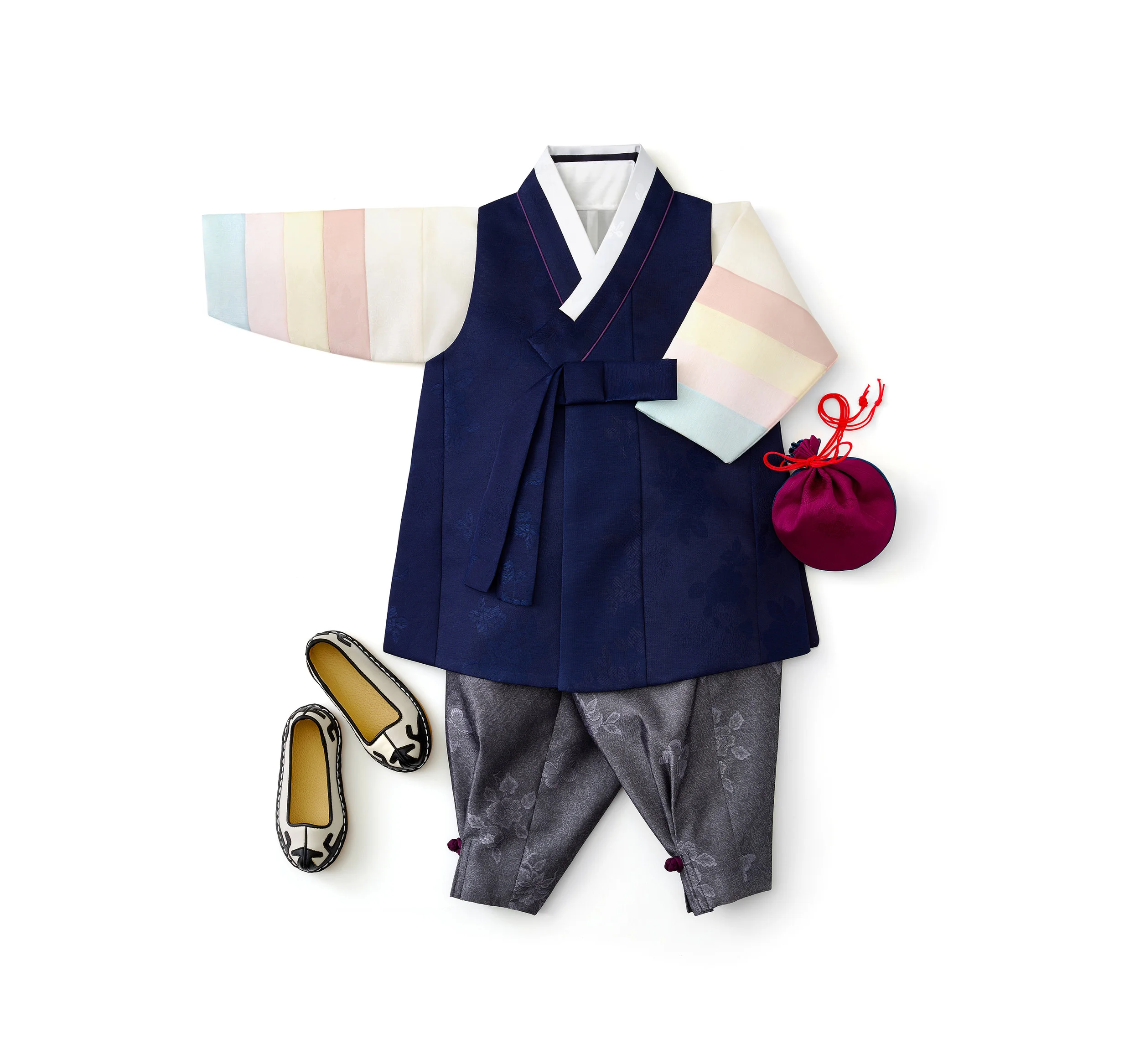 남아 색동 저고리 한복