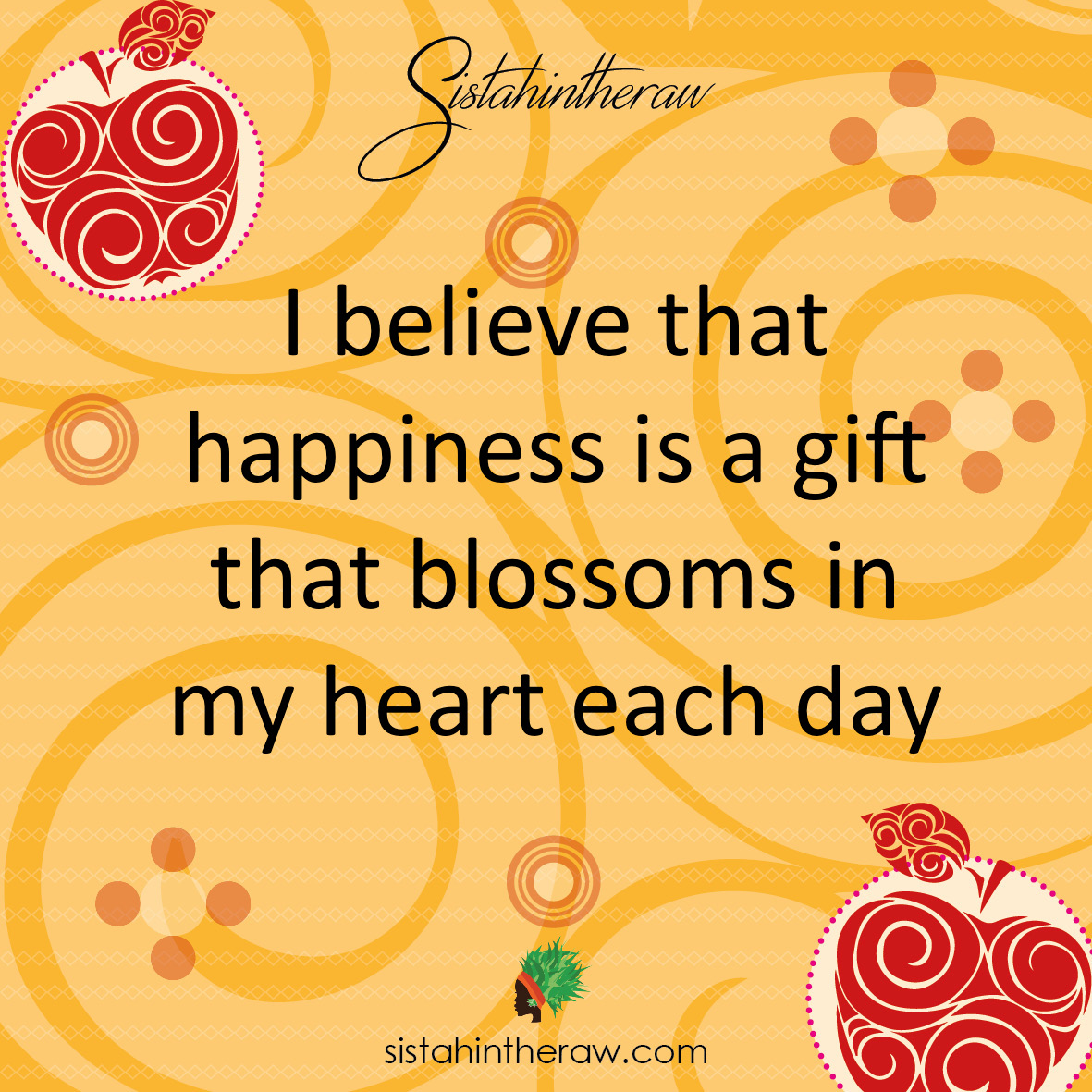 Selected from the Sistahintheraw Mindset Affirmation series