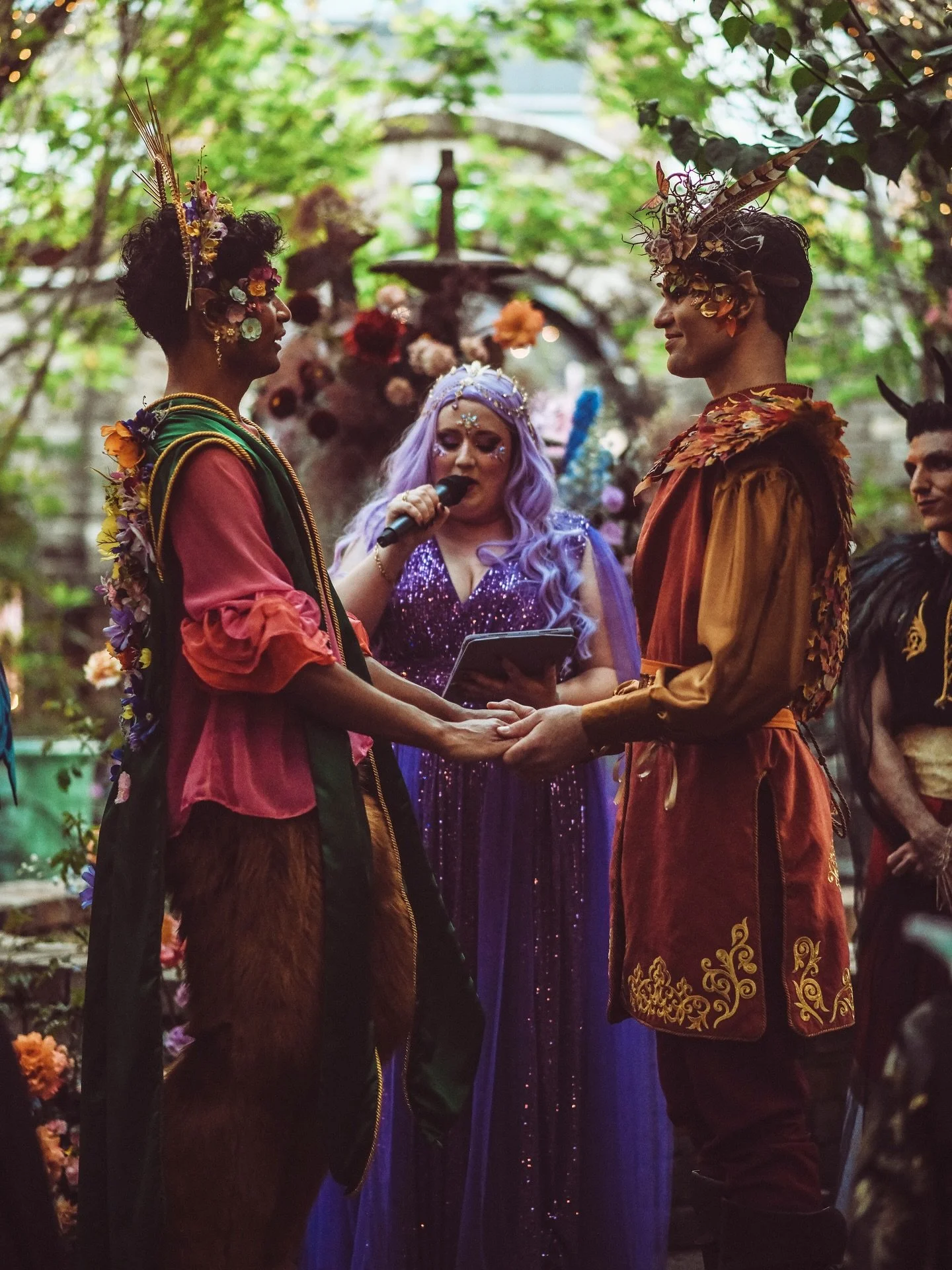 One year ago I had the absolute pleasure of creating for these two lovely souls. 

The talented pair designed and sewed all of their outfits whilst I created the autumn armour, crowns and adorned the floral cape. 

It really is such an honour to be a