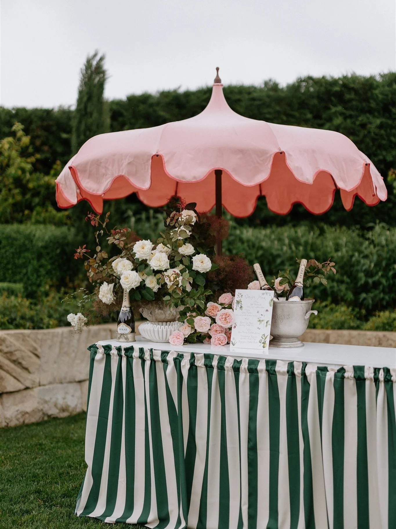 Stripy bars and pink umbrellas always please. Custom designed for our incredible shoot at Rosedale Farm by @maison.paper 

Such an incredible team of talented ladies and the most insanely beautiful images. 

Creative Direction, Planner &amp; Stylist 