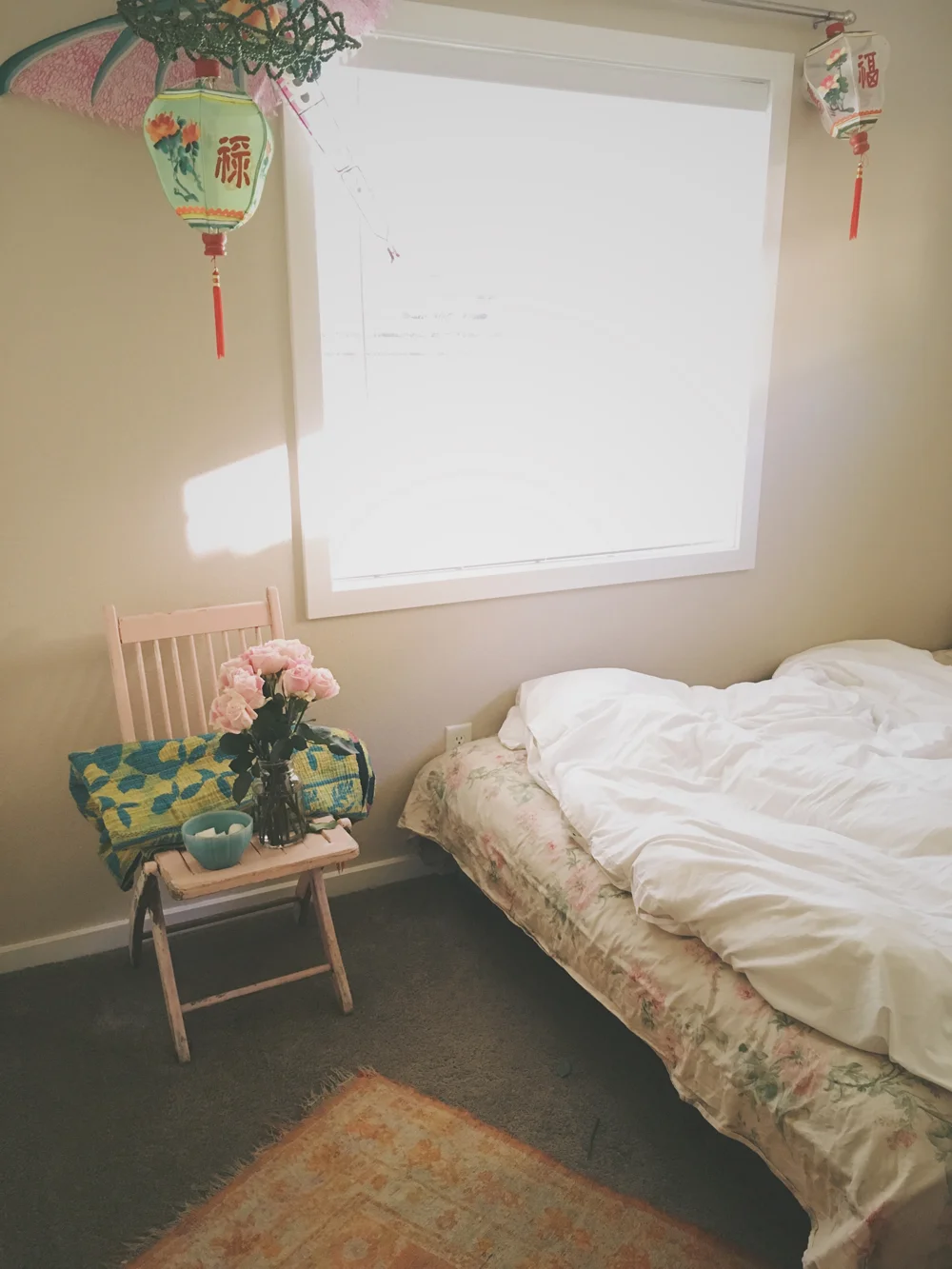 We prepped the sunny side room for labor..