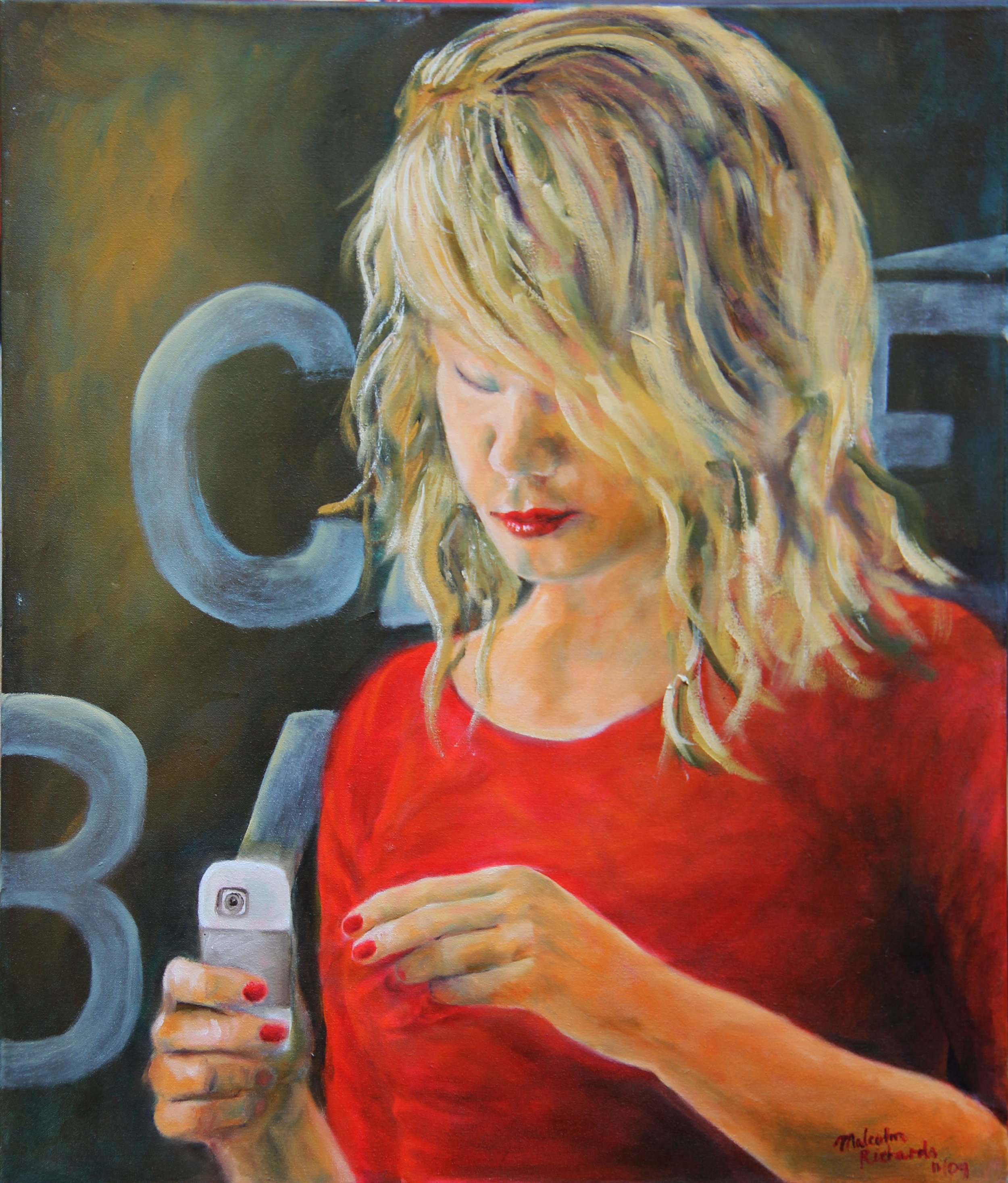 the txt 56x66 cm oil on canvas