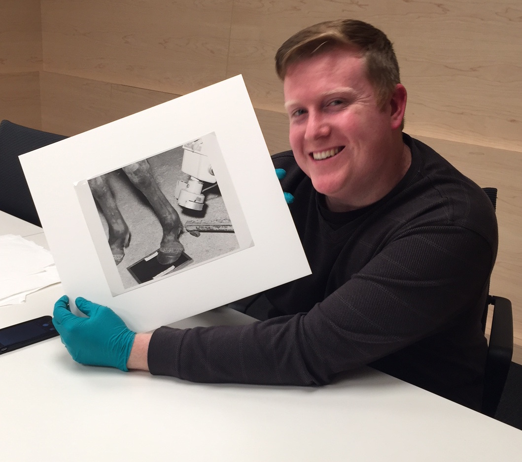ADAM RYAN, OUR FAIR LEADER IN THE SFMOMA STUDY CENTER <3