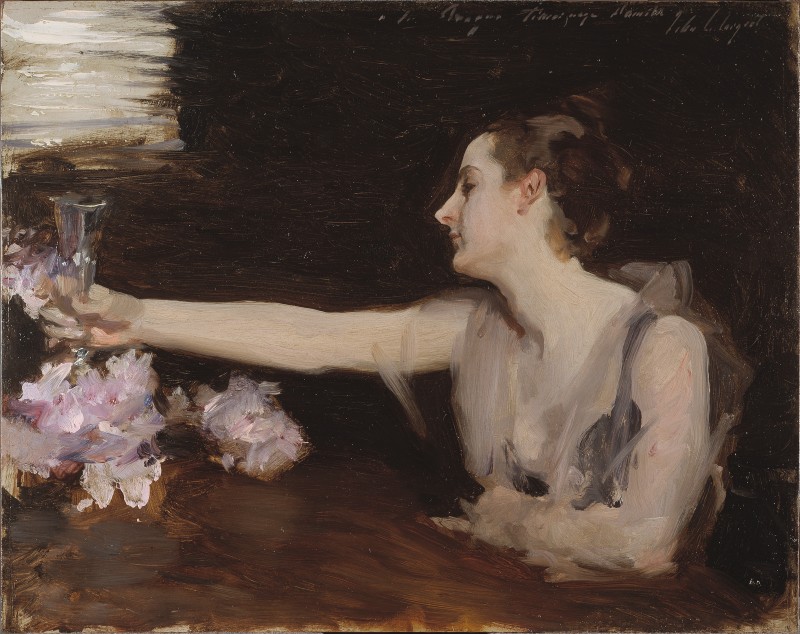 Madame Gautreau Drinking a Toast. Courtesy of Wikipedia Commons.