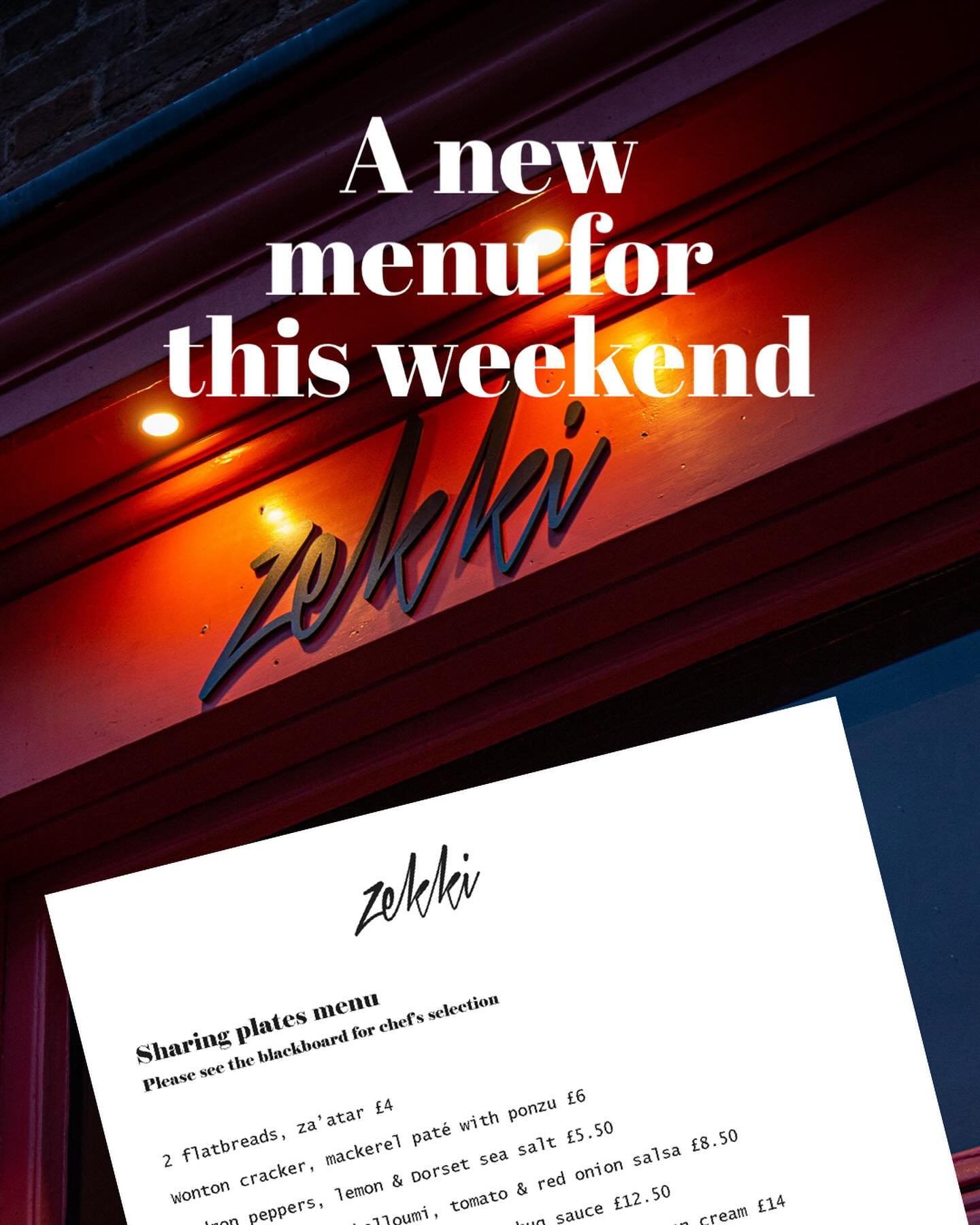 Hello everyone,
Zekki restaurant in Wiveliscombe, Somerset is now open for regular evening service Fridays &amp; Saturdays. Here&rsquo;s a new menu for this weekend. There will also be chef recommendations for a set combination of dishes on the black