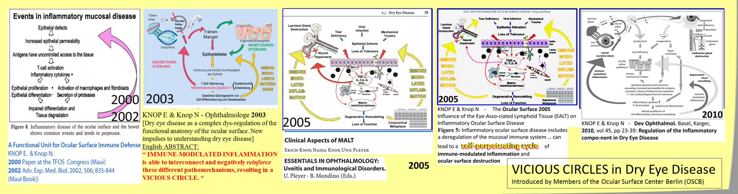 VICIOUS CIRCLES are not new in Dry Eye Disease and Members of the Ocular Surface Center Berlin (OSCB) have frequently suggested Vicious Circles in Concepts for Dry Eye Disease in various publications.