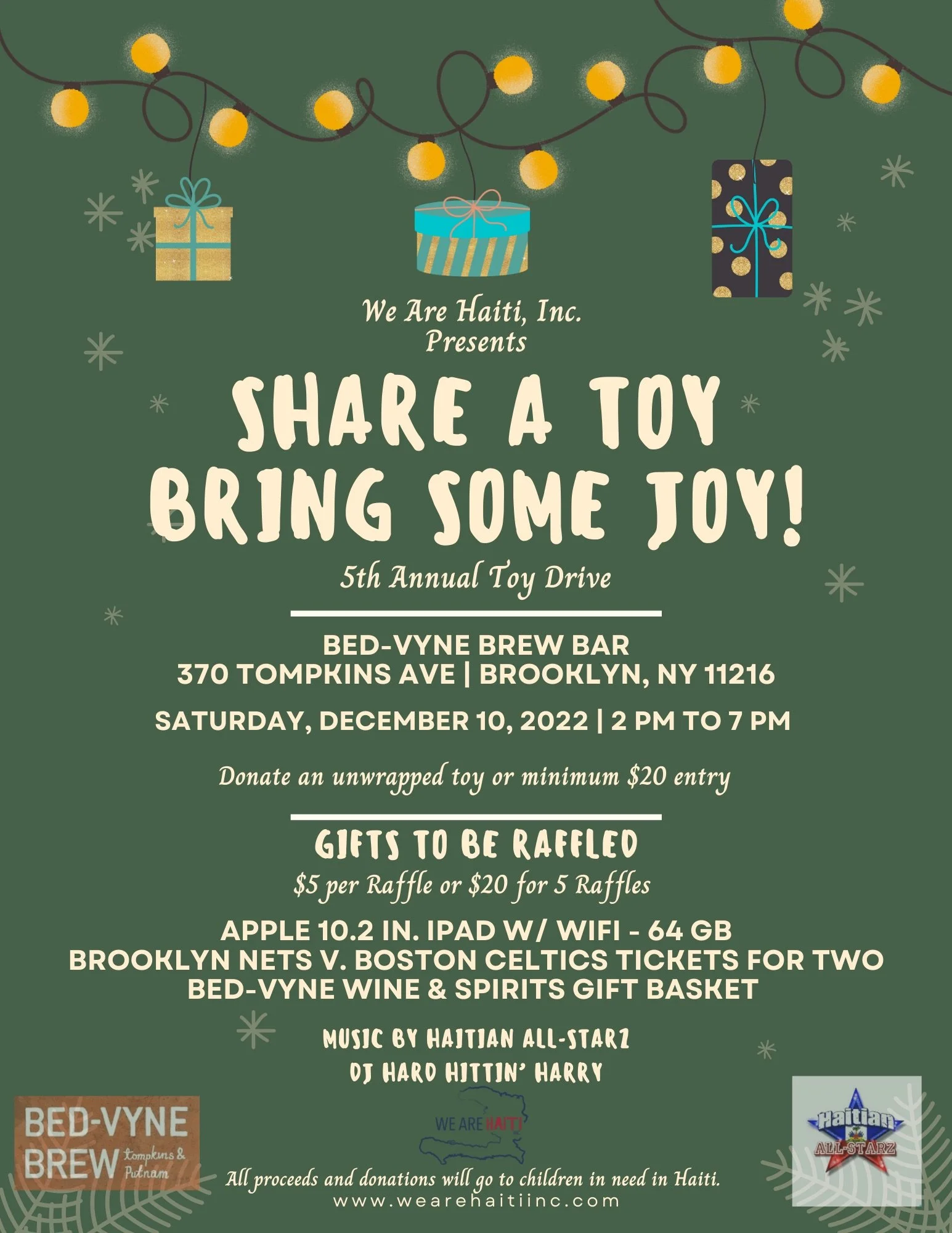 5TH ANNUAL TOY DRIVE, SPARE A TOY, BRING SOME JOY!