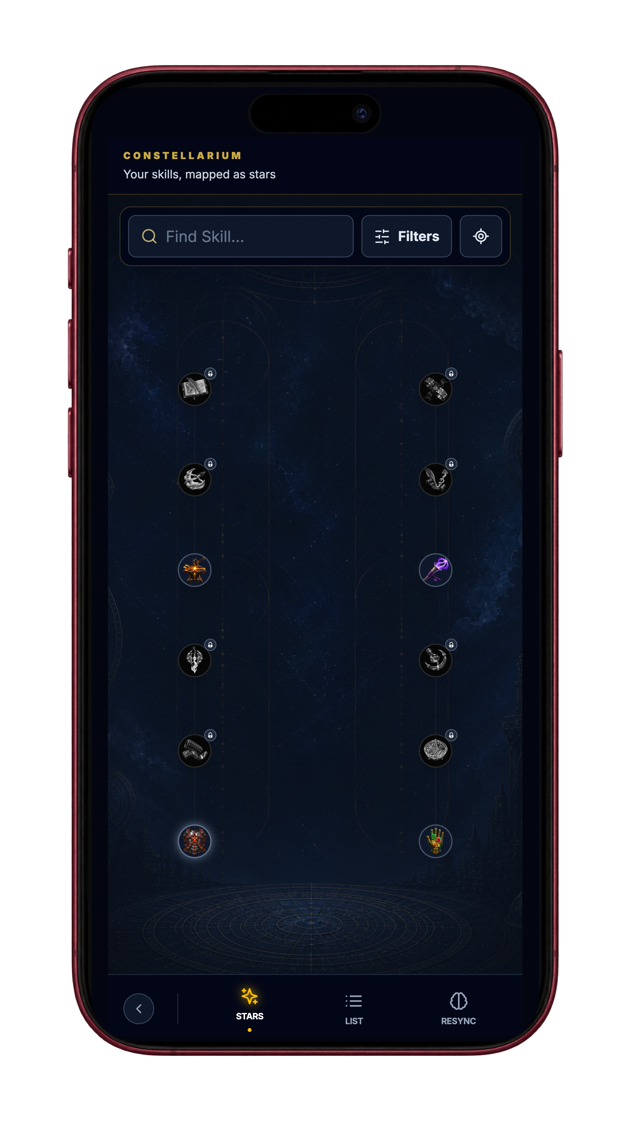 Constellarium skill constellation map