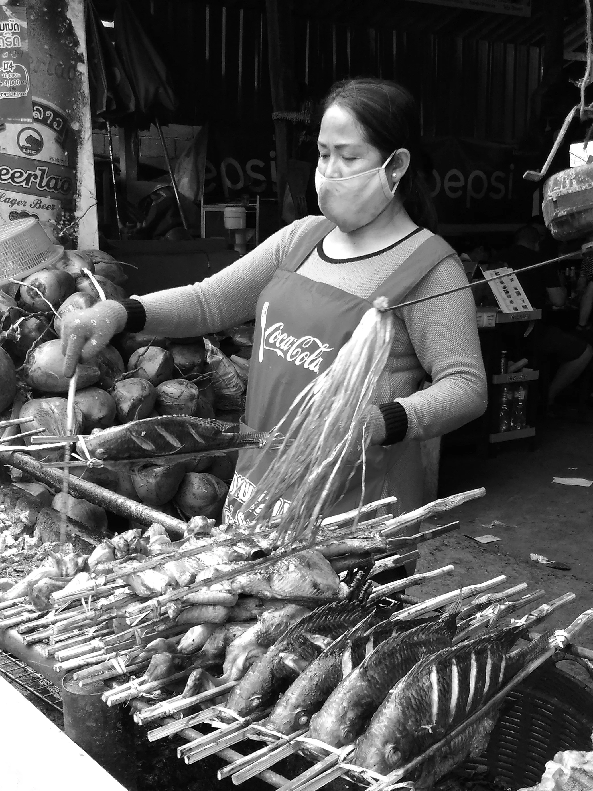 Street vendor at Kuang Si Falls