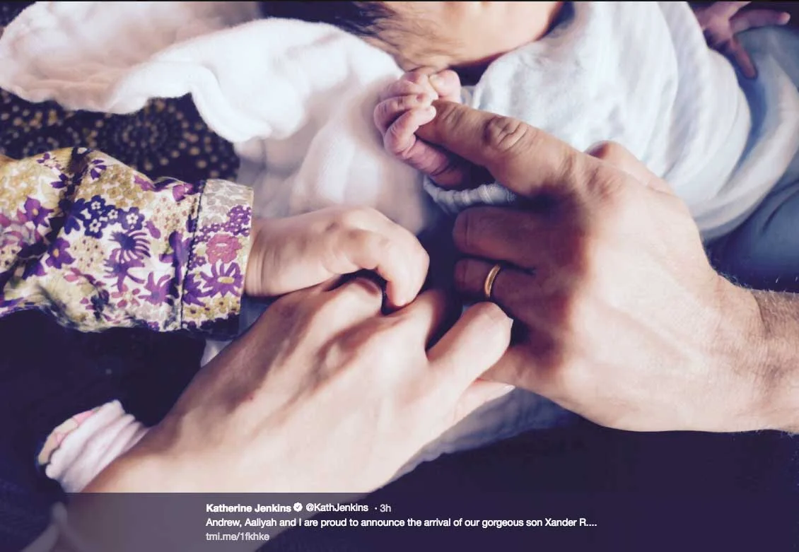 Katherine shared the adorable image on her Twitter page