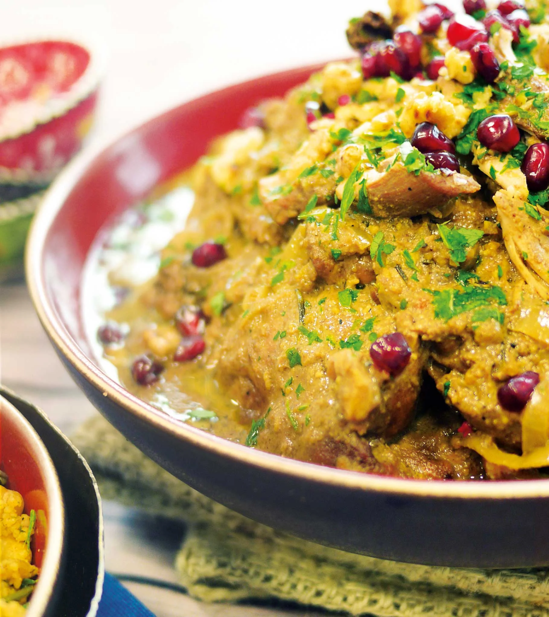 Autumnal chicken with toasted walnuts & pomegranate molasses