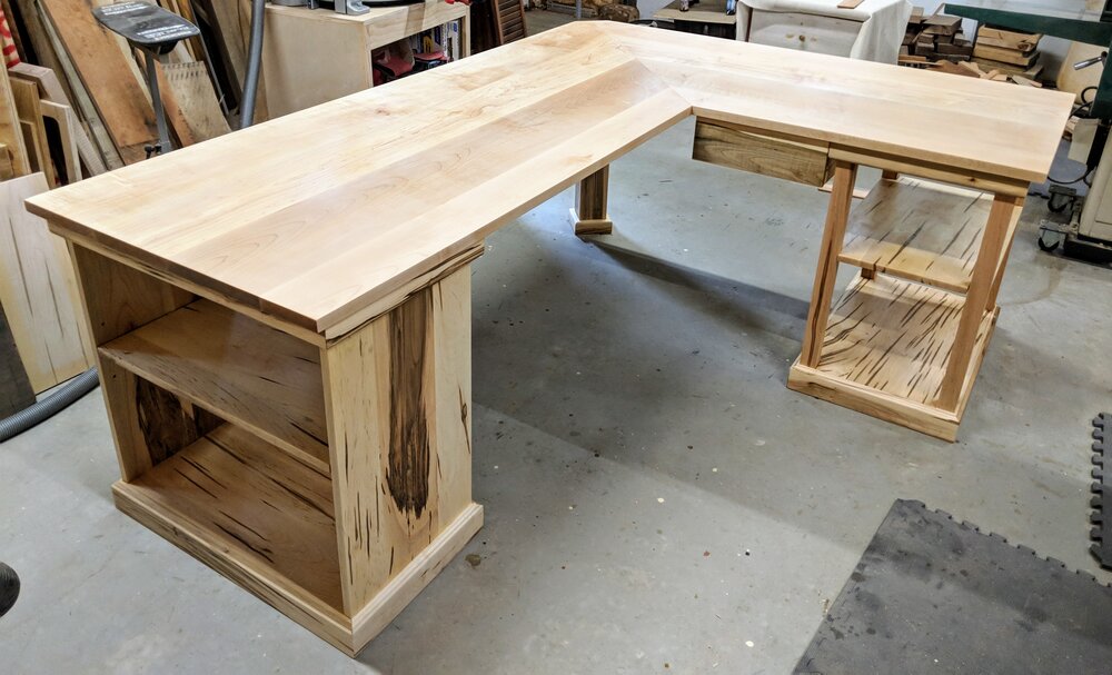 Custom Corner Office Desk — VanVleet Woodworking