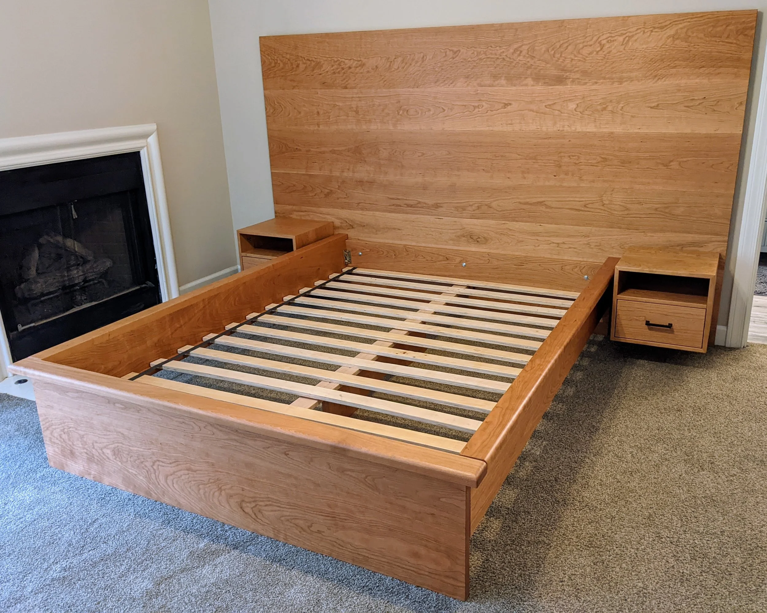 Cherry Bed with Nightstands