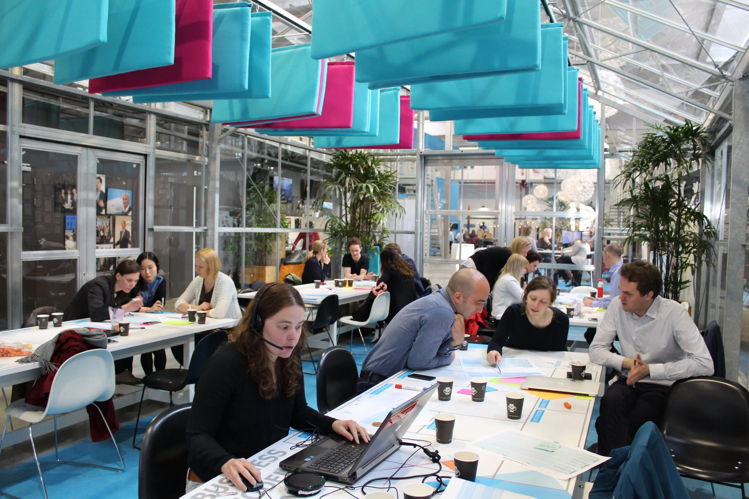 UX designers and customer success specialists from Exact applying Design-Thinking to different services.