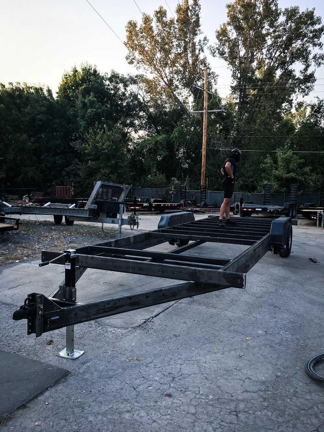 75% complete. Raw steel, no paint. 