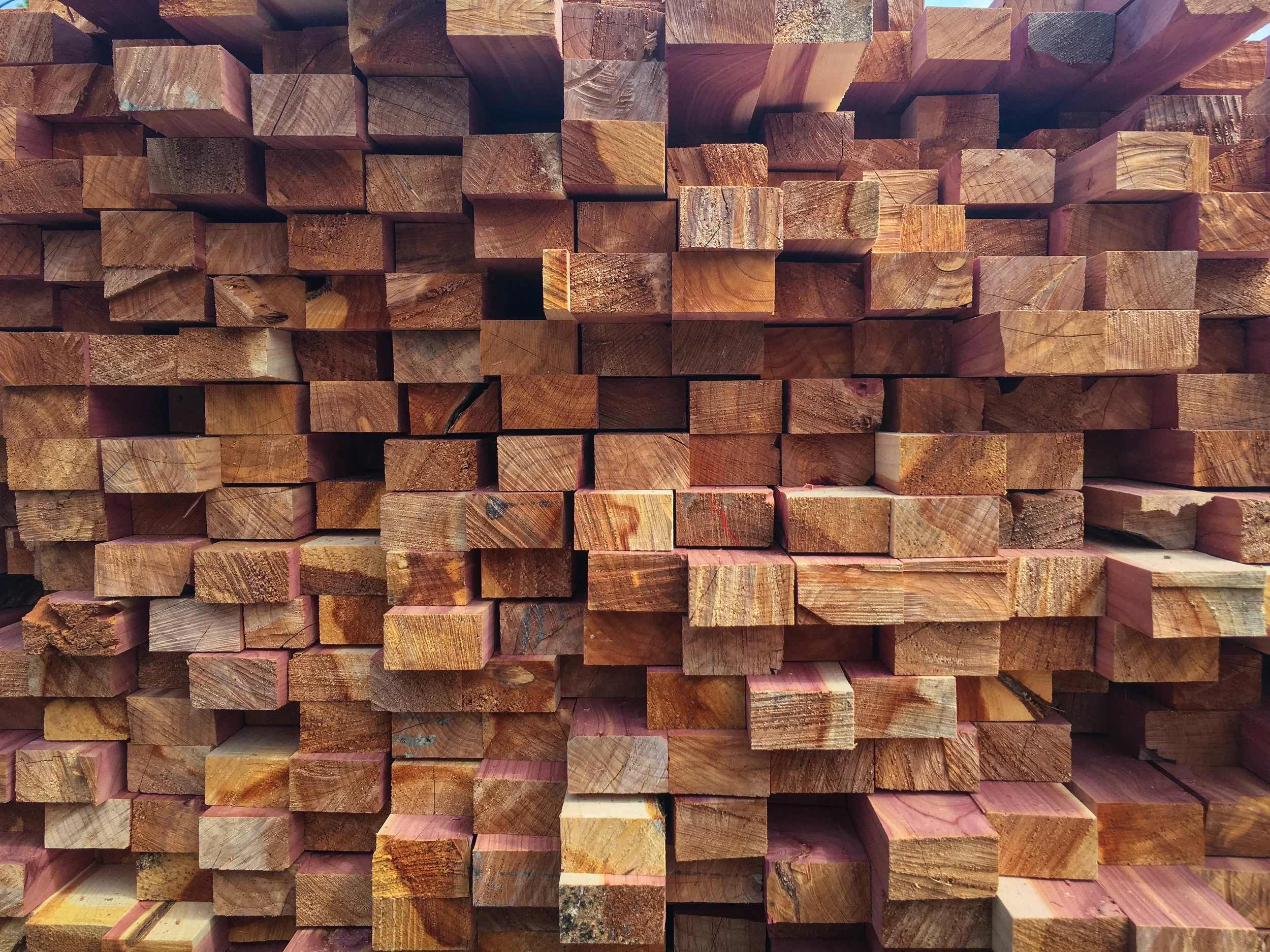 Aromatic Cedar, stripped and planed down to .75" x 1.5".