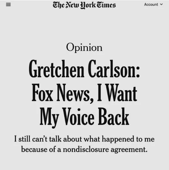 The New York Times: Fox News, I Want My Voice Back