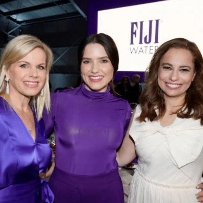 Gretchen Carlson, Sophia Bush and Julie Roginsky attend FIJI Water at The Hollywood Reporter's 28th Annual Women in Entertainment Breakfast