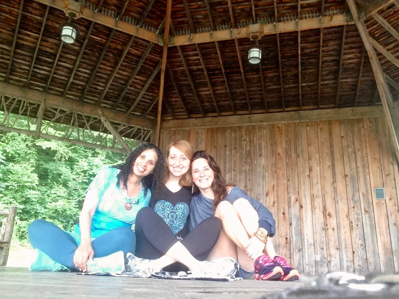 two women who lift and light up my life! photo: August 2017, Mohonk Preserve.
