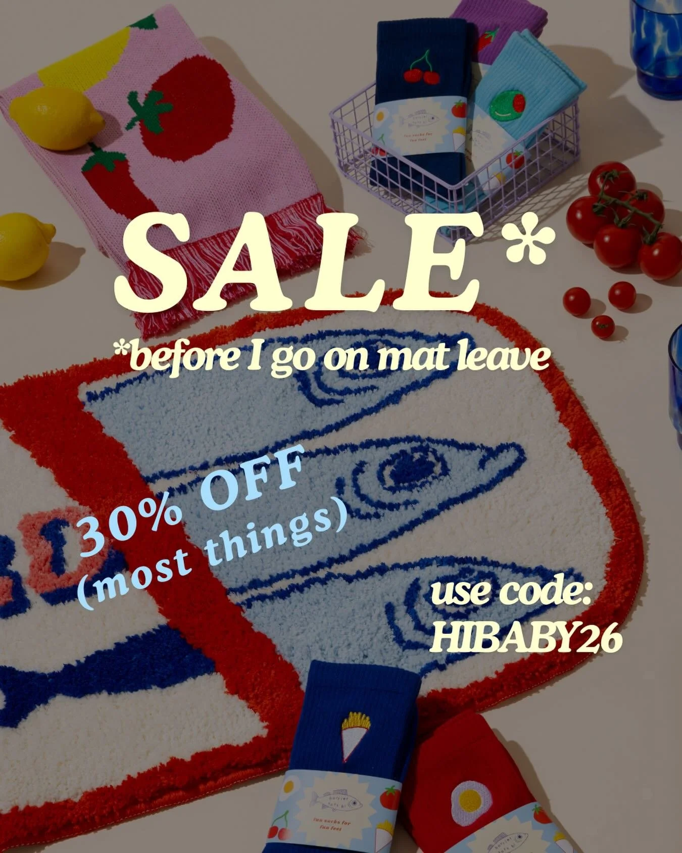 I can&rsquo;t believe I&rsquo;m having a baby in just under 4 weeks! I&rsquo;ll be closing my website down for a couple of months, and before I go on mat leave I wanted to do a cheeky sale for the next couple of weeks.

Use code HIBABY26 for 30% off 