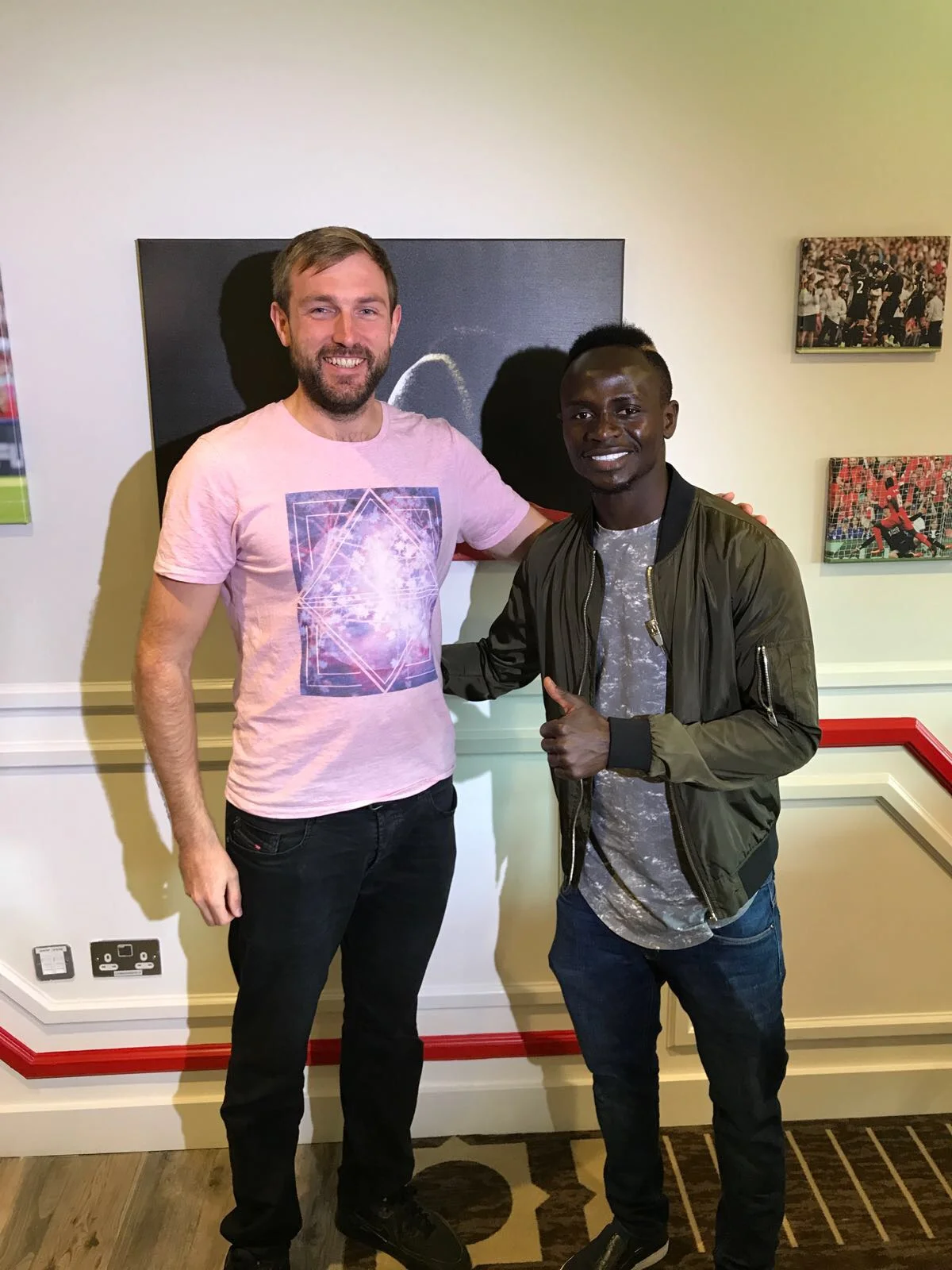 With Sadio Mane in Anfield