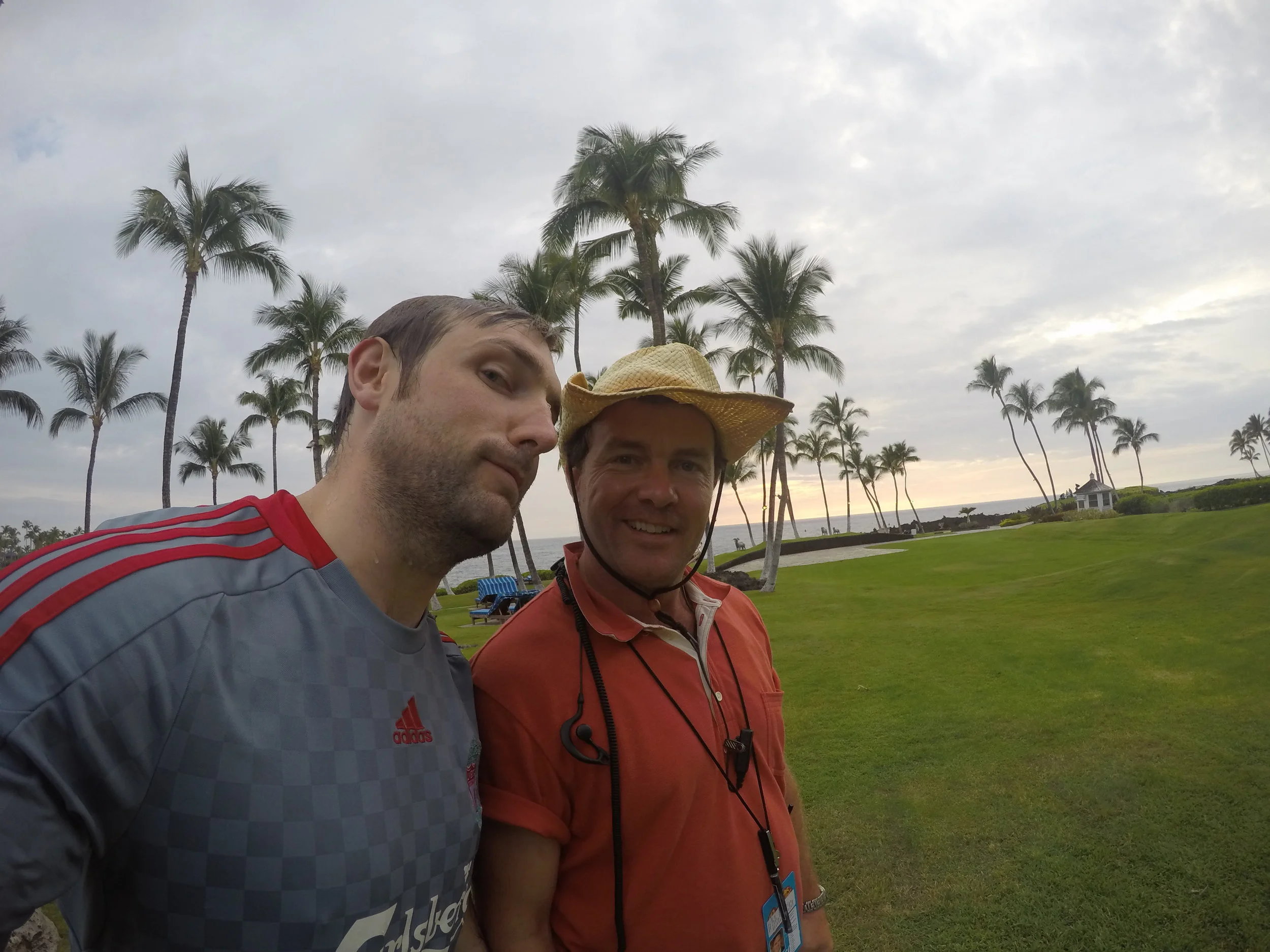 On set with the brother fox in Hawaii