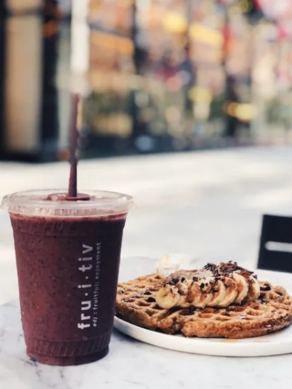 Smoothies and Waffles at Fruitive
