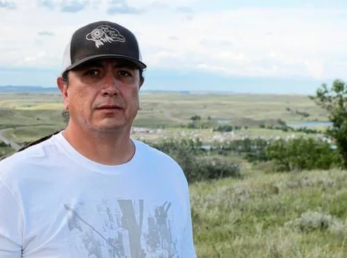 Standing Rock Sioux Chairman Dave Archambault shown near Cannon Ball., N.D., on the Standing Rock Sioux Reservation overlooking an encampment where Native Americans are gathered to join his tribe’s growing protest against the Dakota Access oil pipeline.