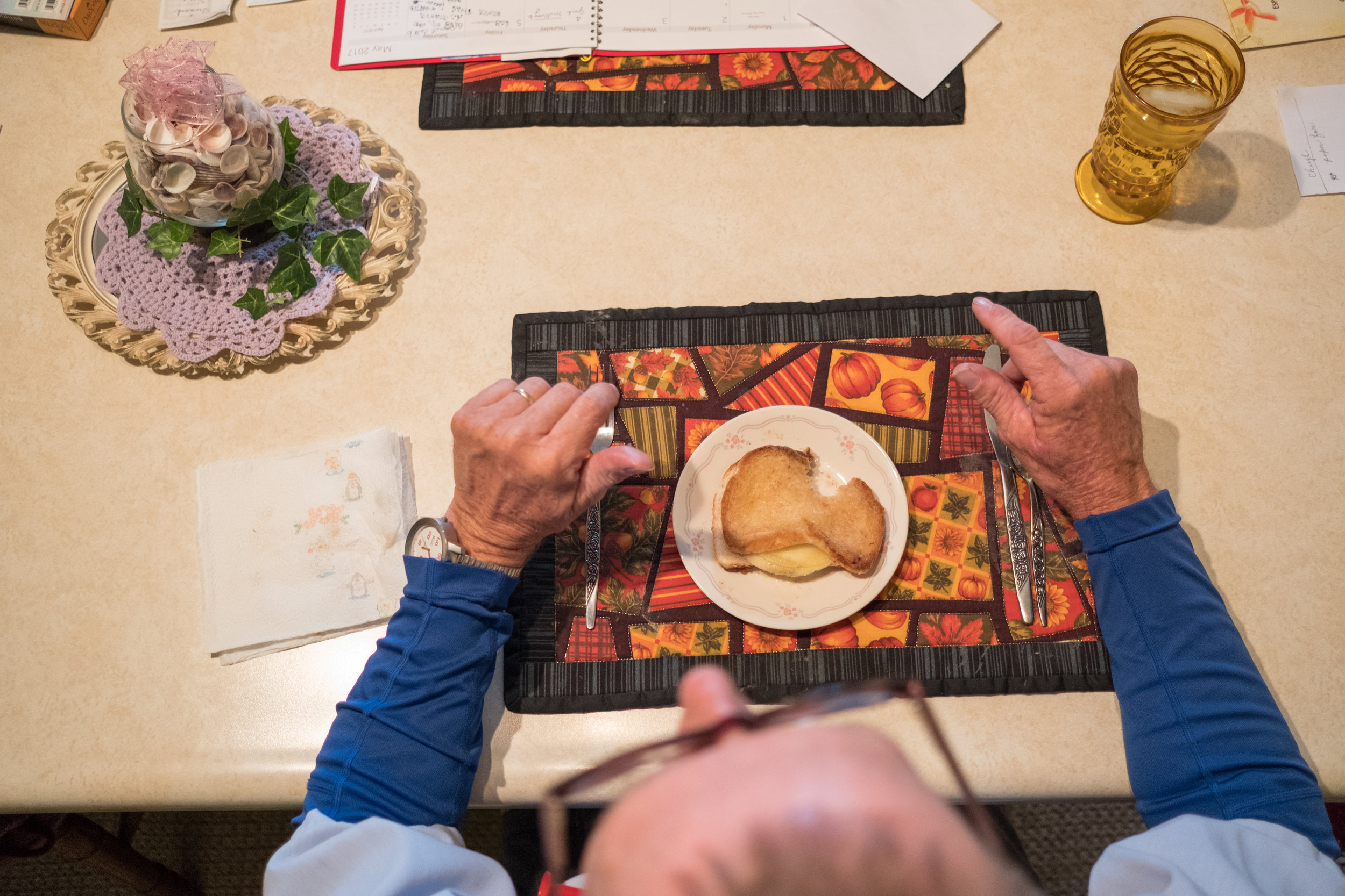  For over a decade, Greg stops by the home of Ruth Charlson for his lunch break. Ruth's husband passed away several years ago, and Ruth sees Greg as a surrogate son. 