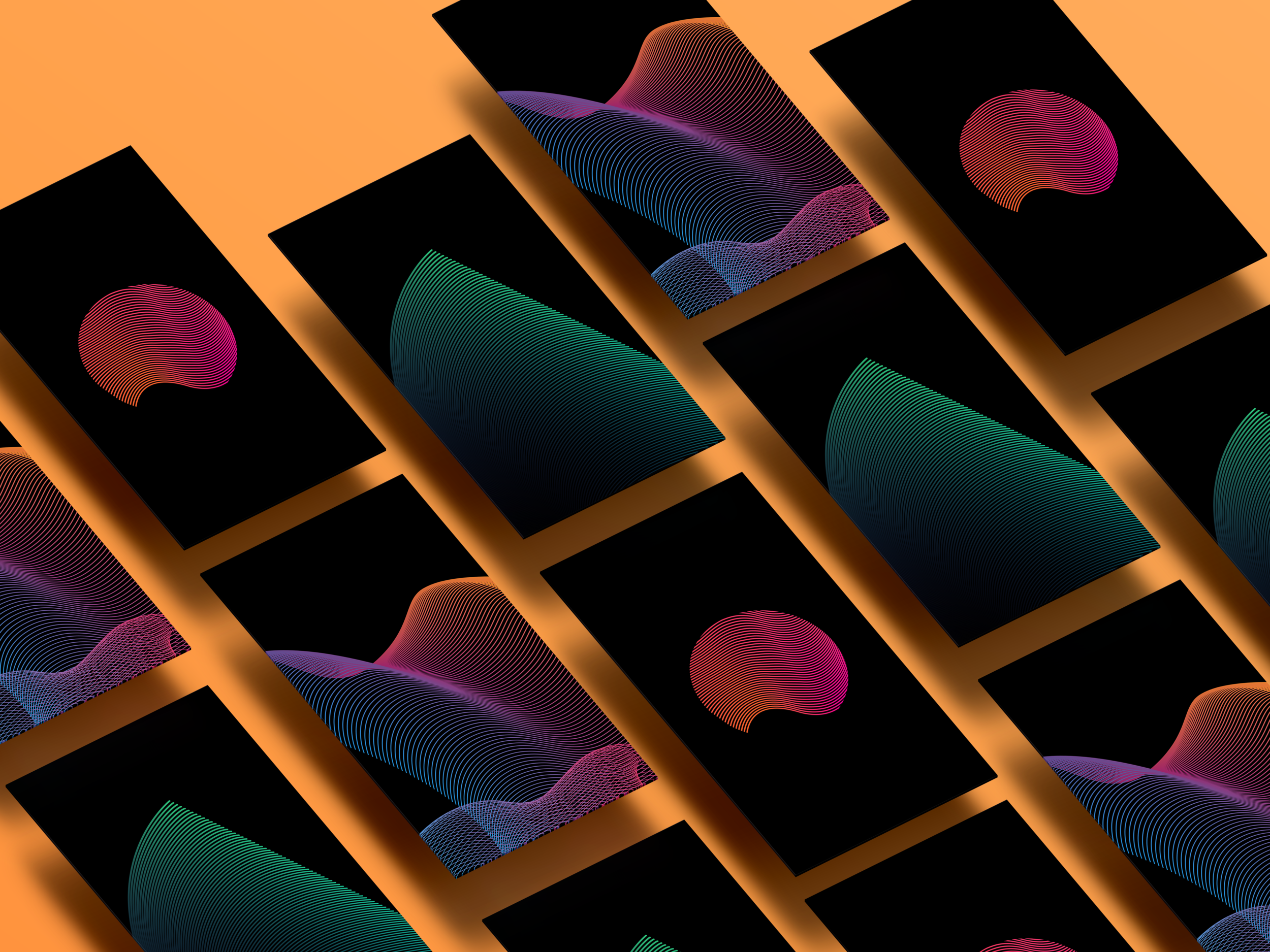 Abstract Lines // iPhone 7 Wallpaper Designs