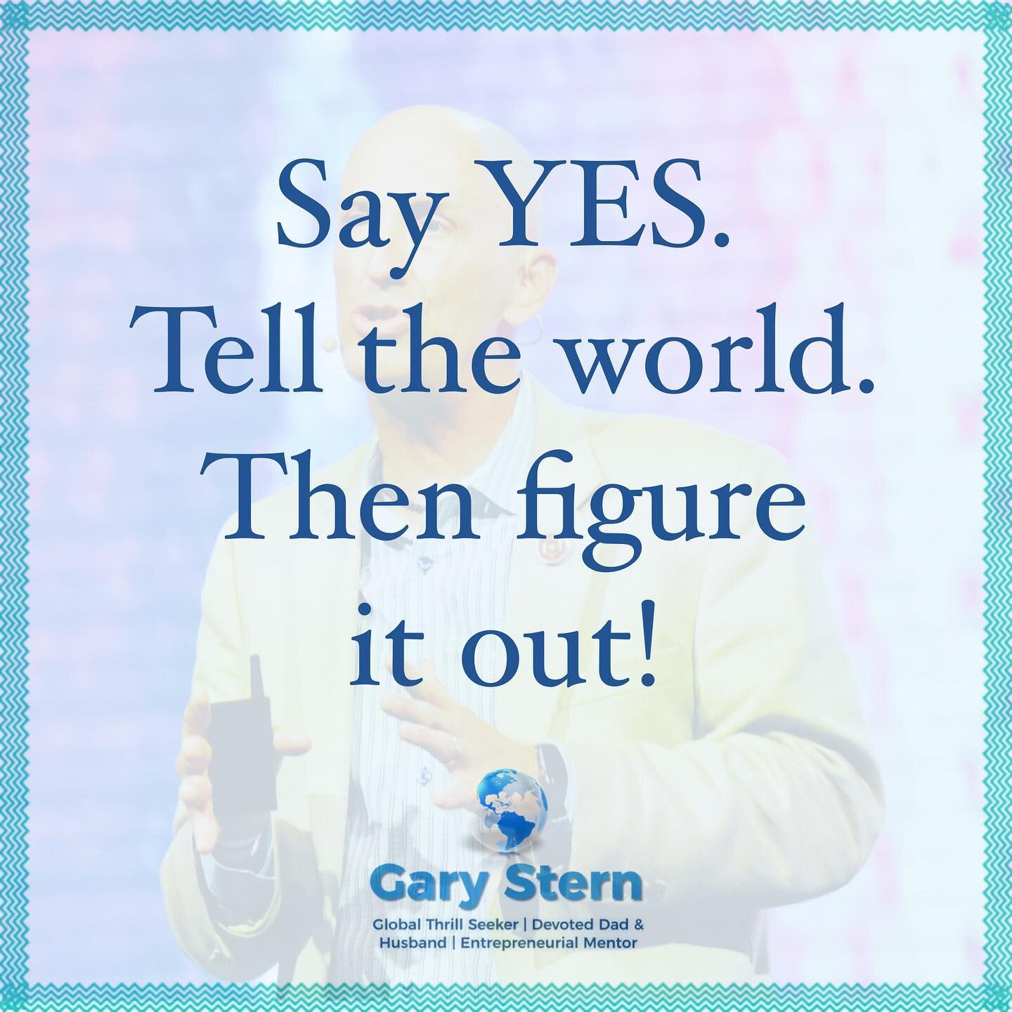 🙌🏻🏆🎉 Simple strategy for 𝗦𝗨𝗖𝗖𝗘𝗦𝗦. Say yes. Tell the world. Then figure it out. It&rsquo;s what we do as entrepreneurs. Dream Big, Make It Happen. ~ G$ 💯‼️

✄ - - - - - - - - - - - - - - - - - - - - - - - - - - - - - - -

#quotes #successq