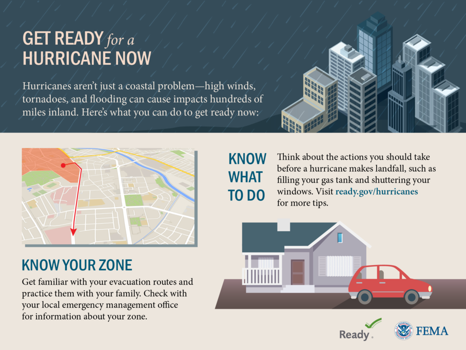 Like this poster? See all of the tools, tool kits, and messaging available for Hurricane season through FEMA’s Ready.gov. Just click the image!